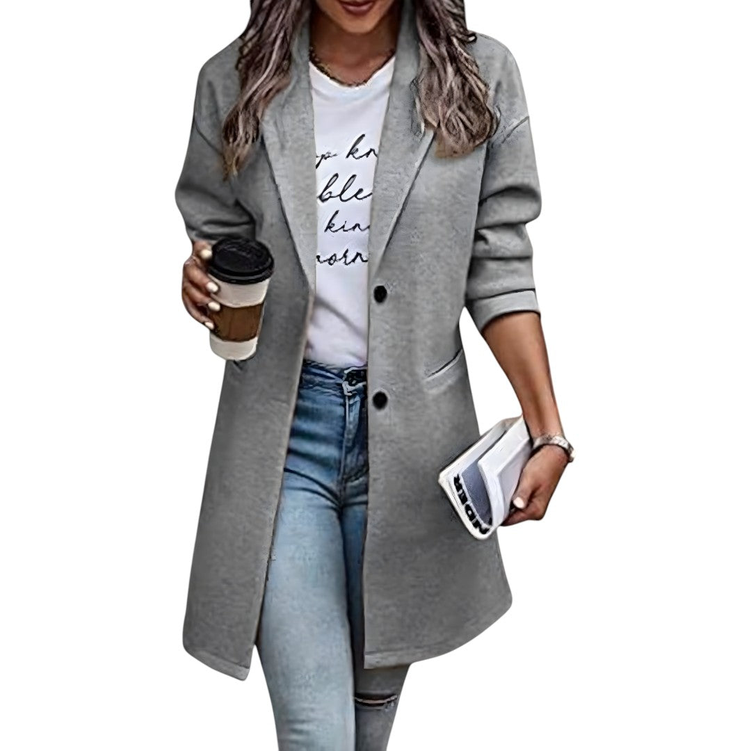 Casual Long Blazer Coat for Women