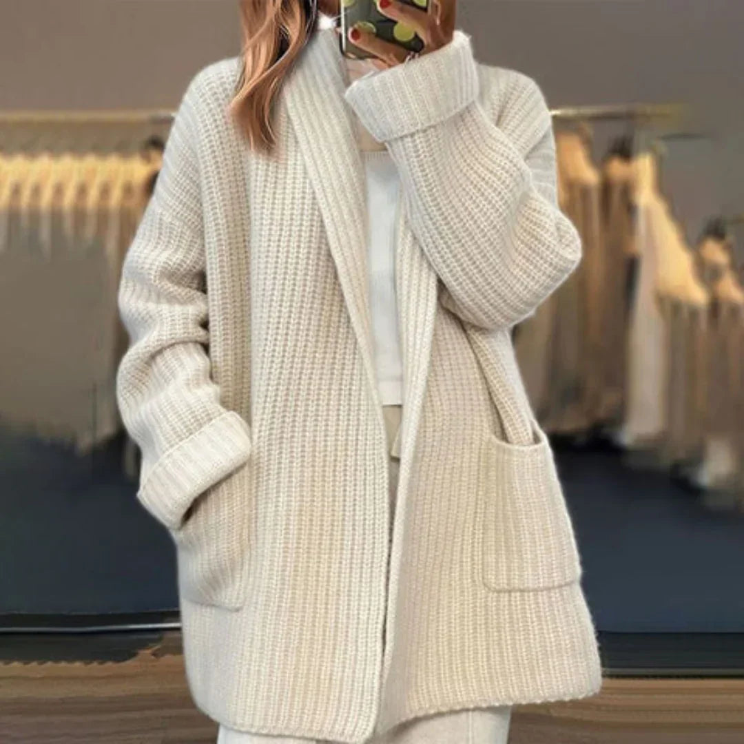 Zara - Women's Long Knit Cardigan