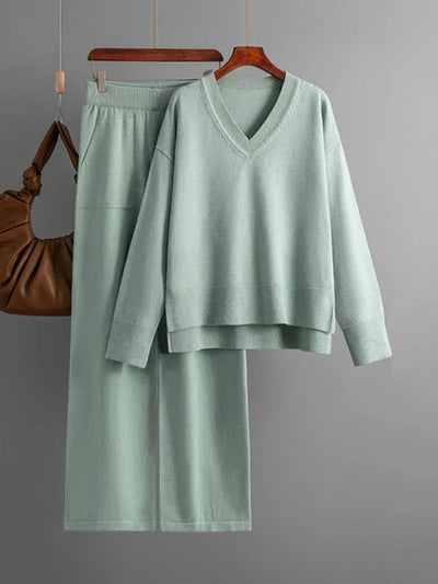 Cozy Knitted Two-Piece Set For Women - Lana