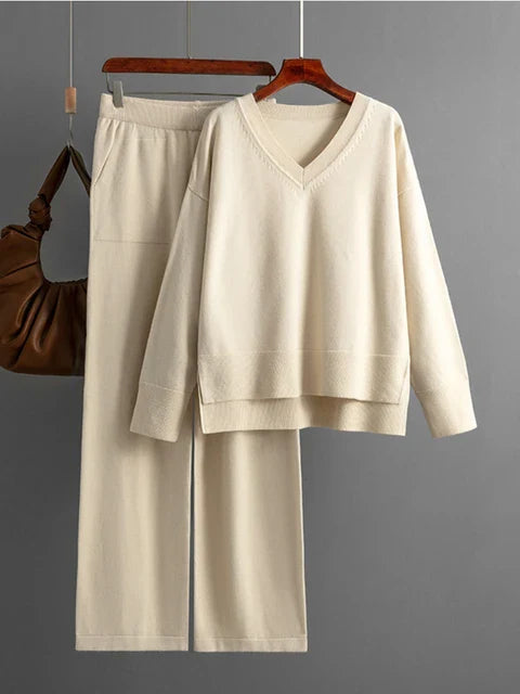 Cozy Knitted Two-Piece Set For Women - Lana