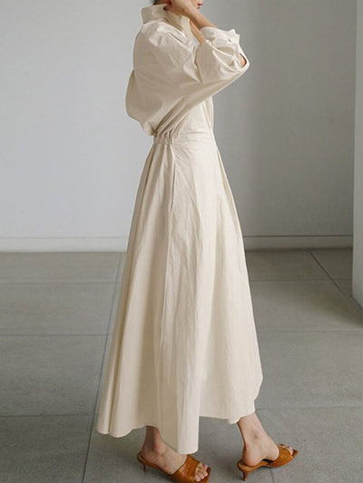 Jessica - Elegant Maxi Shirt Dress