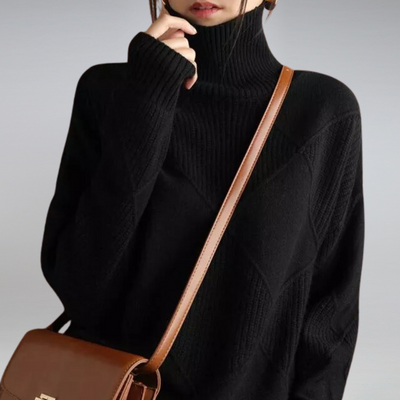 Anna - Cashmere Turtleneck Sweater