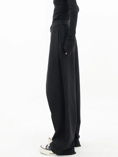 Freya - layered button wide leg pants for women