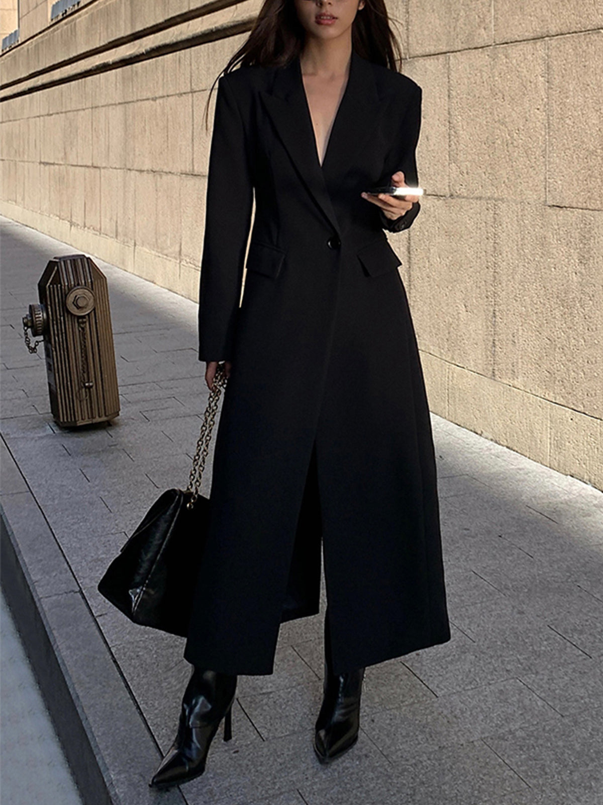 Chloe - Women's Long Trench Coat