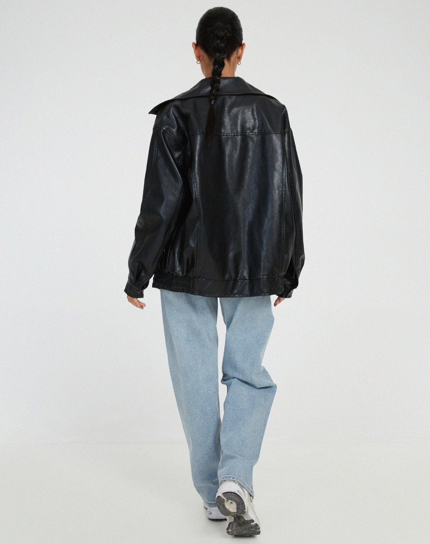 Olivia - Women's Oversized Loose Leather Jacket