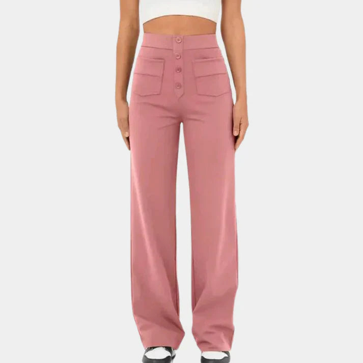 Ella - Casual women's trousers with a high waist