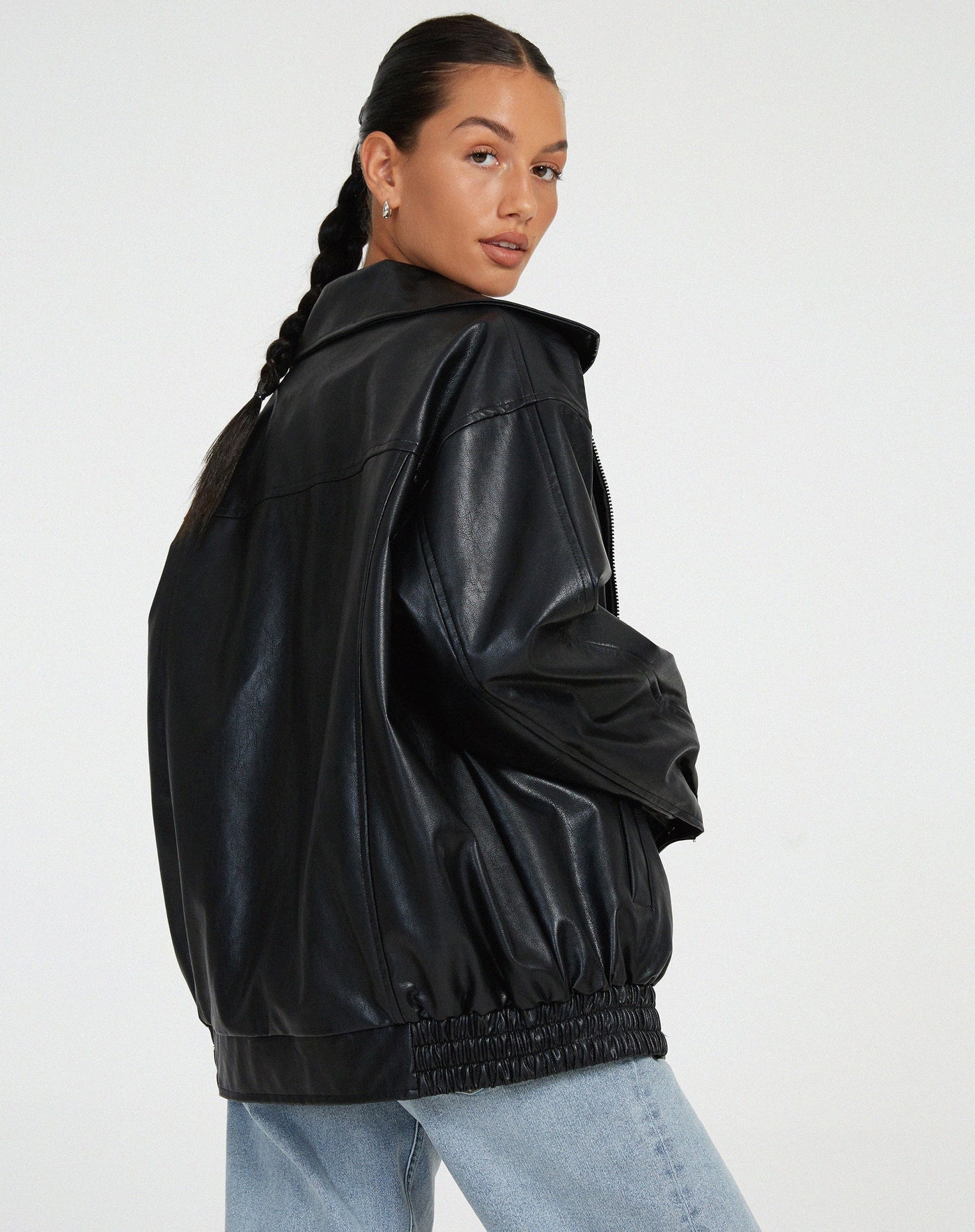 Olivia - Women's Oversized Loose Leather Jacket