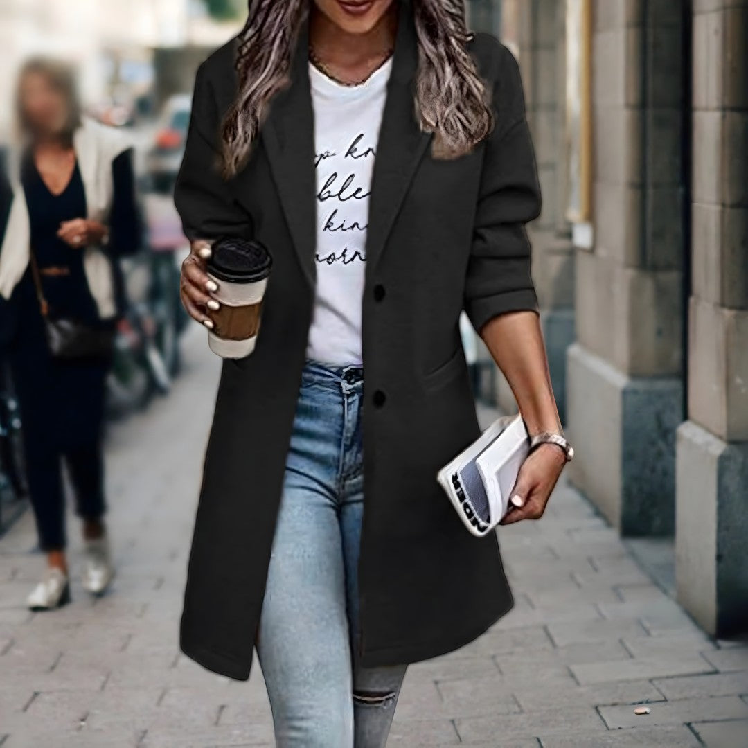 Casual Long Blazer Coat for Women