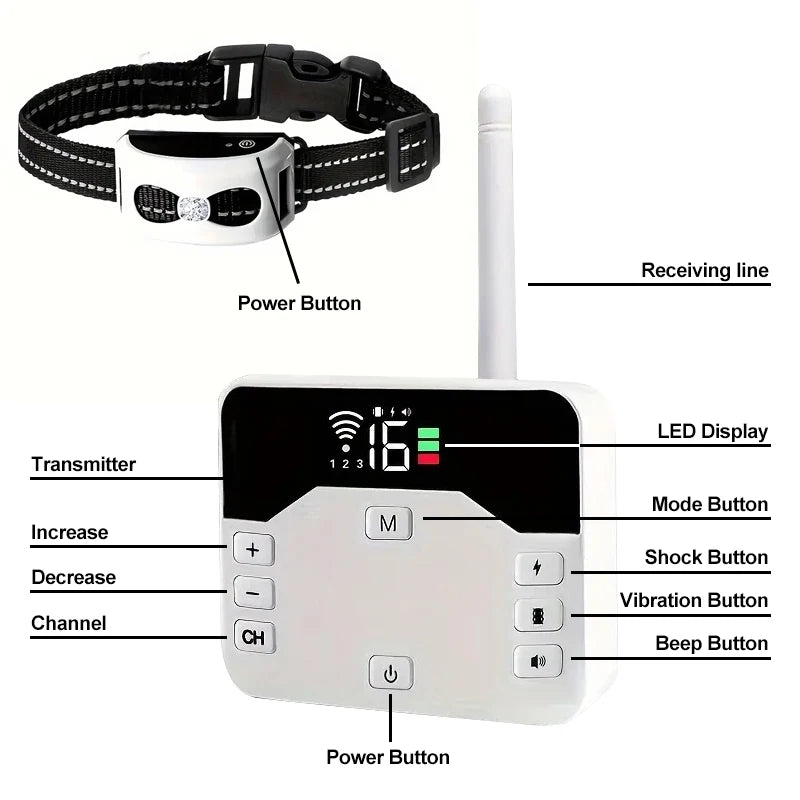 PawPal Wireless Dog Collar – Freedom & Safety for Your Dog