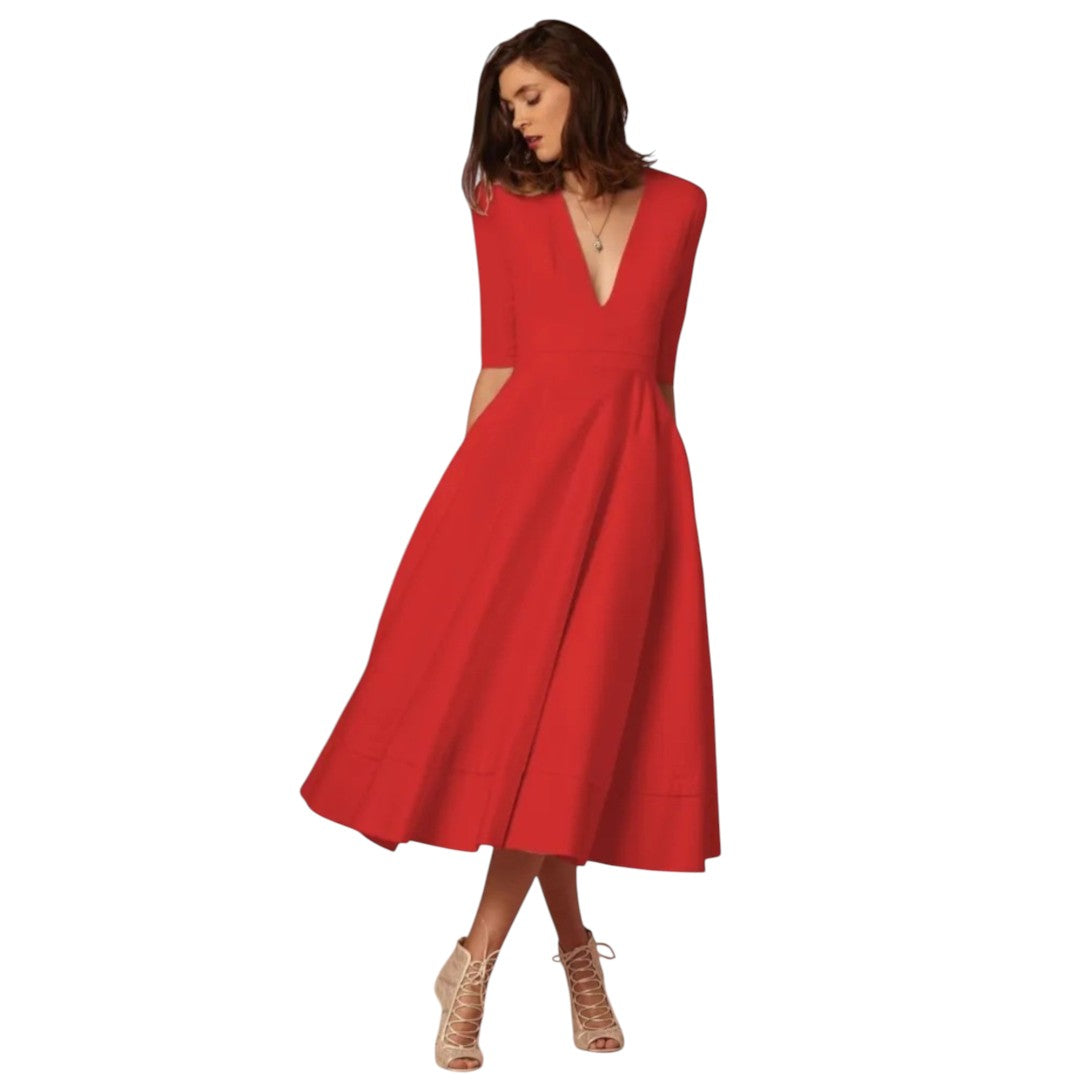women’s evening midi dress