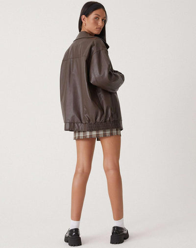 Olivia - Women's Oversized Loose Leather Jacket